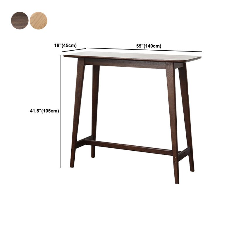 Modern vast hout bistro accent eettafel rechthoek indoor patio balk tafel
