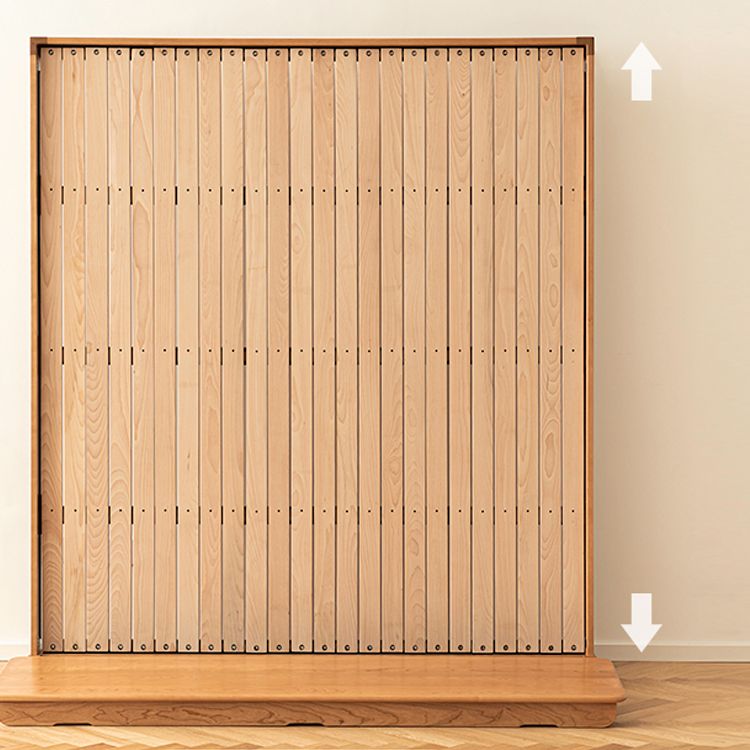 41.33 "長方形のヘッドボード付き自然の高さの固体木材標準ベッド