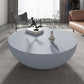 Modern Concrete Black Cocktail Table Round Coffee Table - White Clearhalo 'Coffee & Accent Tables' 'Coffee Tables' 'coffee_tables' 'furn' 'furn_coffee_tables' 'Furniture' 'Living Room Furniture' 1200x1200_a5c1a9dd-d4d1-4269-af0f-3a70c8a7611c