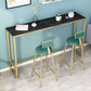 Glam Rectangle Stone Pub Bar Table Indoor Gold Iron Bar Dining Table with Trestle Pedestal Clearhalo 'Bar Furniture' 'Bar Tables' 'bar_tables' 'furn' 'furn_bar_tables' 'Furniture' 'furniture_bar_tables' 'Kitchen & Dining Furniture' 'kitchen&dining_furn' 'kitchen' 1200x1200_a5c220ef-8db9-425a-8560-6b82b6752692