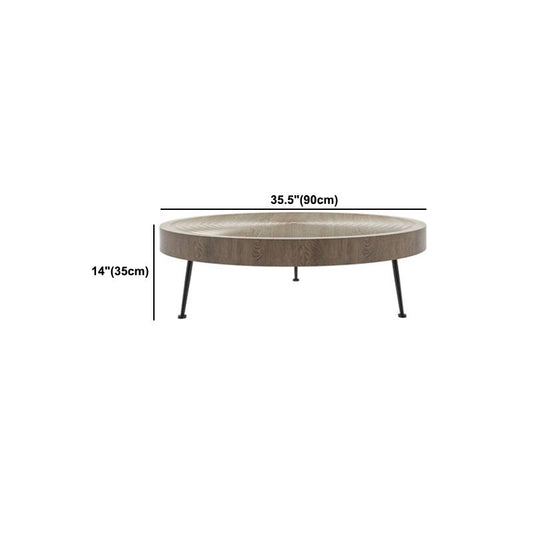 Round Wooden Coffee Table North European 3 Legs Coffee Table Clearhalo 'Coffee & Accent Tables' 'Coffee Tables' 'coffee_tables' 'furn' 'furn_coffee_tables' 'Furniture' 'Living Room Furniture' 1200x1200_a5c335d1-addb-4833-9642-838d334d027b