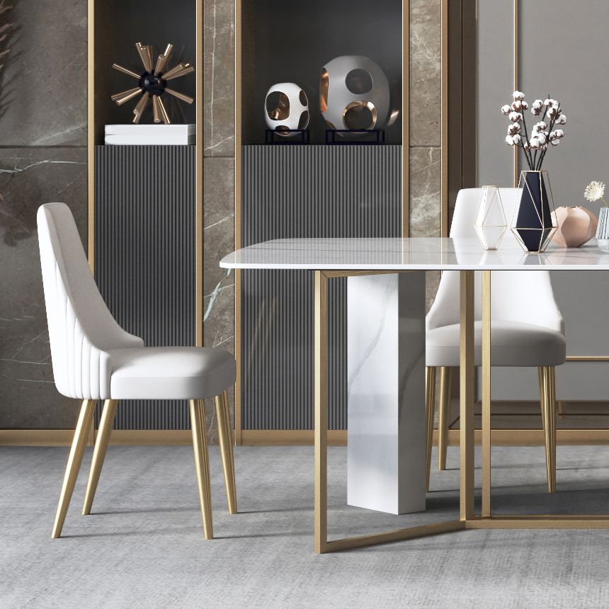 Traditional Luxury Dining Table Rectangle Sintered Stone White Dining Table for Dinning Room Clearhalo ' dining_table' 'Dining Tables & Seating' 'Dining Tables' 'furn' 'furn_dining_table' 'Furniture' 'furniture_dining_table' 'Kitchen & Dining Furniture' 'kitchen&dining_furn' 'kitchen' 'kitchen_dining_table' 1200x1200_a5c37db3-24b4-4365-9e5a-e8adf1e1dc79