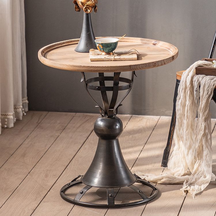 Tavolino in legno rotondo in legno rotondo francese tavolino.