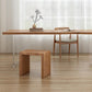 Table en bois massif contemporain pour table rectangle de restaurant avec base acrylique