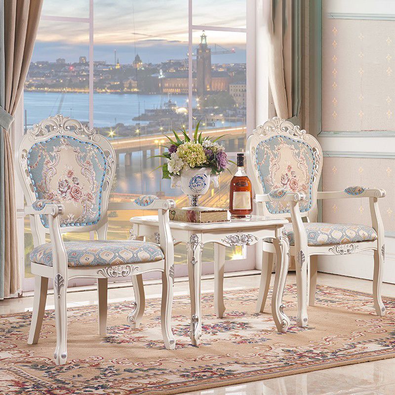 Victorian Upholstered Balcony Side Chair King Louis Back Matte Finish Dining Chair (Set of 2) Clearhalo ' kitchen&dining_furn' 'Dining Chairs' 'Dining Tables & Seating' 'dining_chair' 'furn' 'furn_dining_chair' 'Furniture' 'furniture_dining_chair' 'Kitchen & Dining Furniture' 'kitchen' 1200x1200_a5c6703b-eed6-4b77-a15b-67a67173a7f9