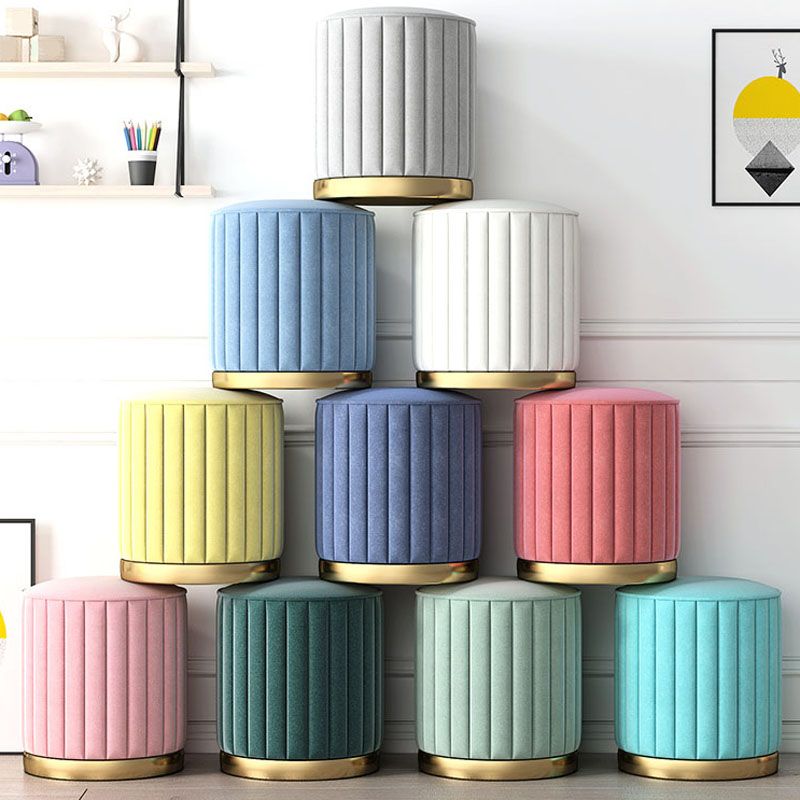 Gorgeous Round Pouf Solid Color Stain Resistant Pouf for Drawing Room Clearhalo 'furn' 'furn_ottomans_poufs' 'Furniture' 'Living Room Furniture' 'Ottomans & Poufs' 'ottomans_poufs' 1200x1200_a5c69f3d-767a-429d-89e5-cdecce61bb18