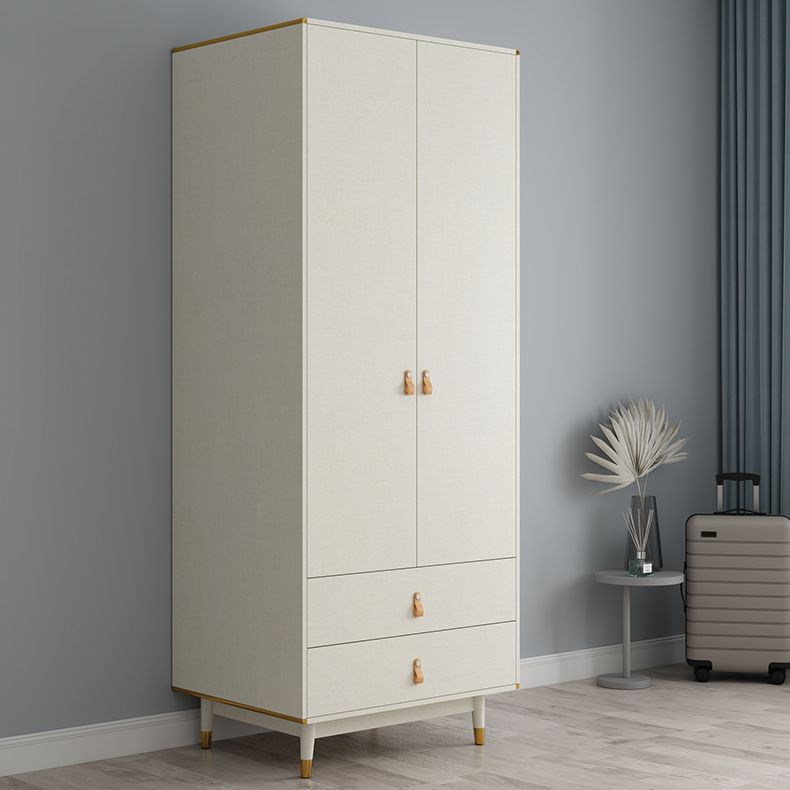 Hinged Wardrobe Closet with Drawer Engineered Wood Wardrobe Cabinet