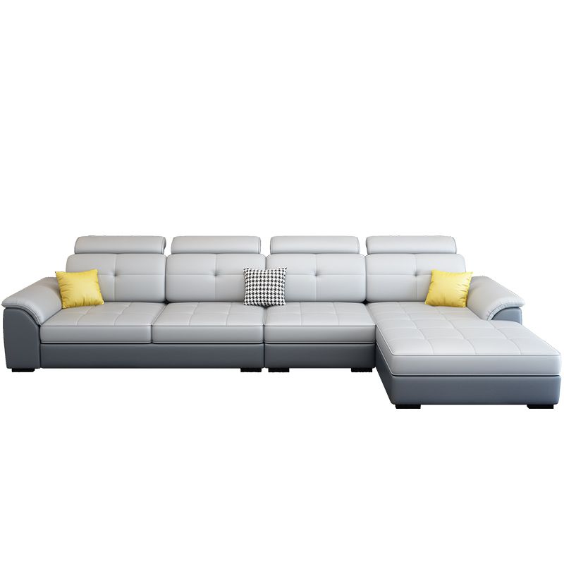 133.07" D x 70.86" W x 35.43" H Pillow Top Arm Sofa with Adjustable Bolster Pillows Clearhalo 'furn' 'furn_sectionals' 'Furniture' 'furniture_sectionals' 'kitchen' 'kitchen_sectionals' 'Living Room Furniture' 'Sectionals' 1200x1200_a5c9c889-168d-4d9e-b870-b3710cdfd599