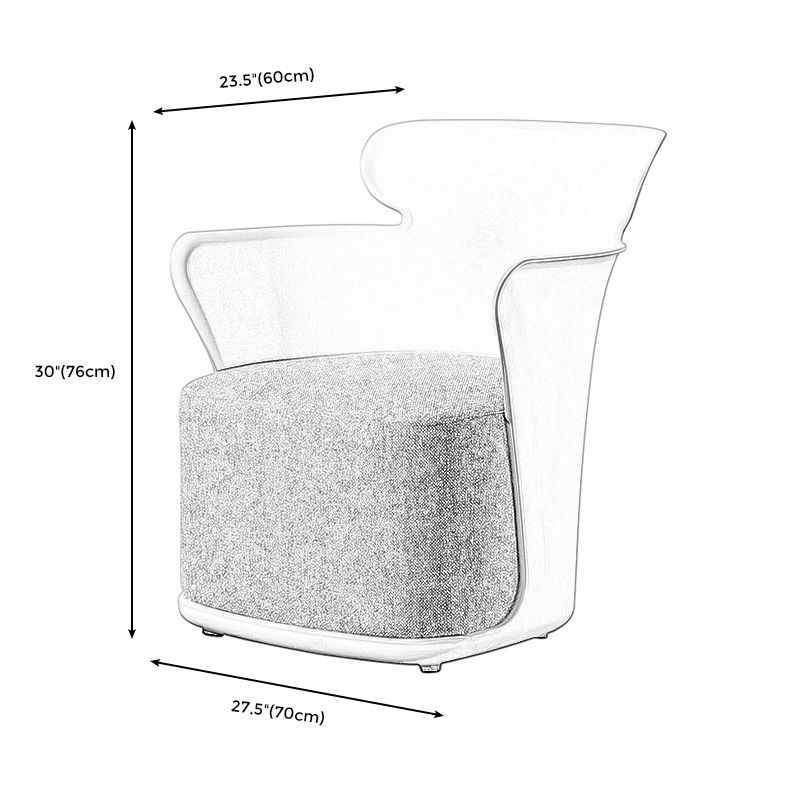 Chaise de linge 27,5 "L x 23,6" W x 29,9 "H Armes incluses pour le salon