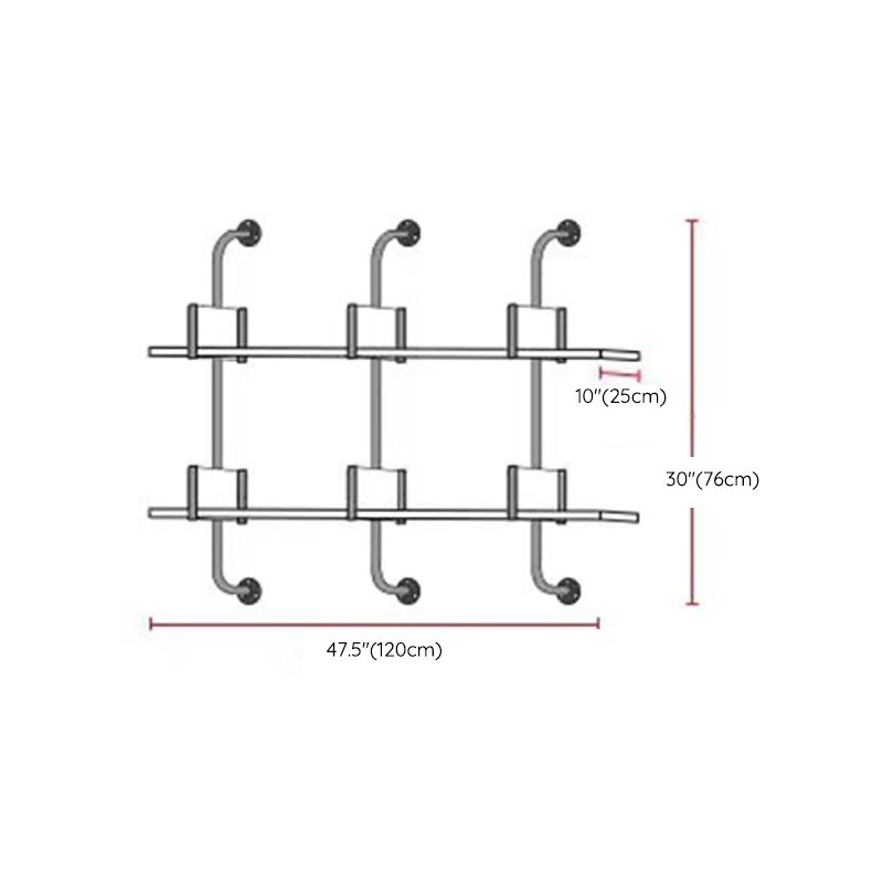 Metal and Wooden Shelf Bookcase Open Wall Mounted Gold Bookshelf for Home Clearhalo 'Bookcases' 'furn' 'furn_bookcases' 'Furniture' 'Office Furniture' 1200x1200_a5cccff1-5620-48bd-b397-de11bd15fca9