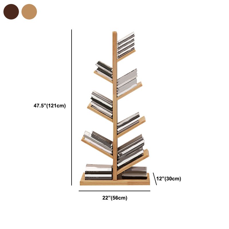 Geometric Bookshelf Modern Wooden Bookcase for Living Room 11.8" W Clearhalo 'Bookcases' 'furn' 'furn_bookcases' 'Furniture' 'Office Furniture' 1200x1200_a5cd7b1e-65ce-4baa-bfd8-cc1d4a065a13