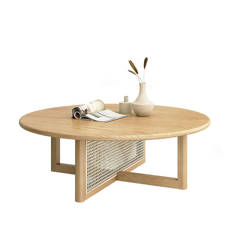 Tavolino in legno di tavolino in legno di gambe a croce scandinava per soggiorno