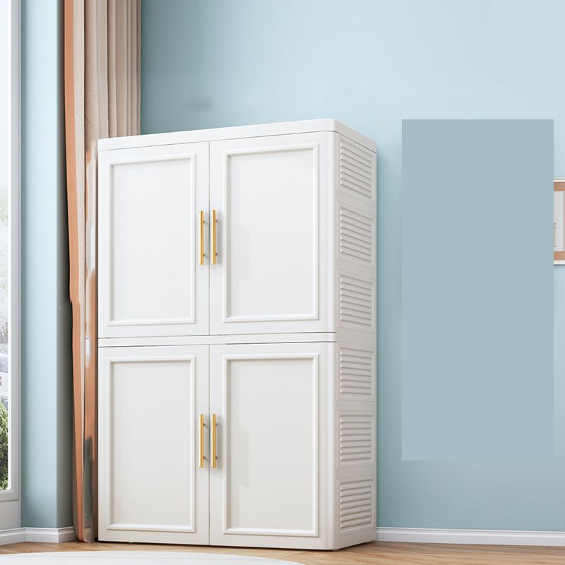 Armario de plástico Gabinete con armario con bisagras de varillas de prenda