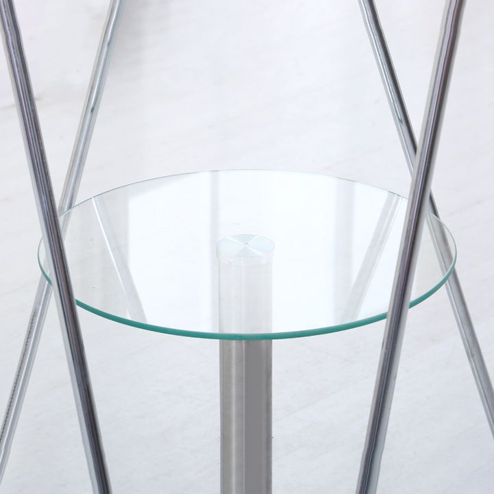 Contemporary Round Dining Room Table Tempered Glass Table with Pedestal Table Clearhalo ' dining_table' 'Dining Tables & Seating' 'Dining Tables' 'furn' 'furn_dining_table' 'Furniture' 'furniture_dining_table' 'Kitchen & Dining Furniture' 'kitchen&dining_furn' 'kitchen' 'kitchen_dining_table' 1200x1200_a5d019e2-18e0-44ce-90f0-160d1aedd3f6