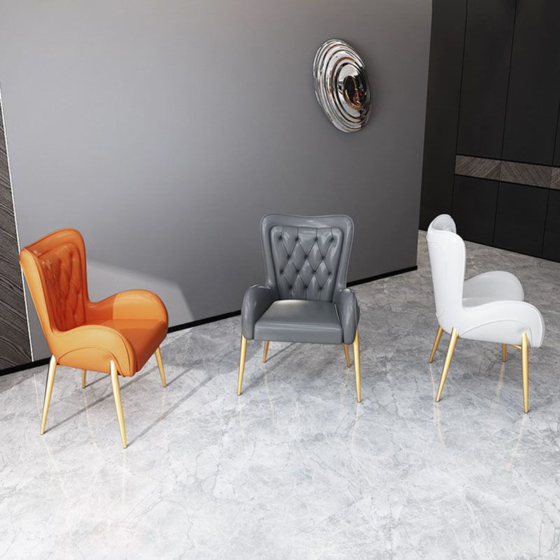 Nordic Style Metal Dining Chairs Upholstered Side Chair for Restaurant Use