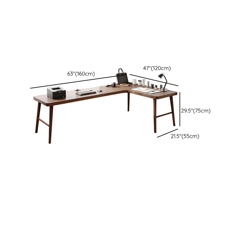 Contemporary Writing Desk Solid Wood Office Desk , 29.25 Inch H