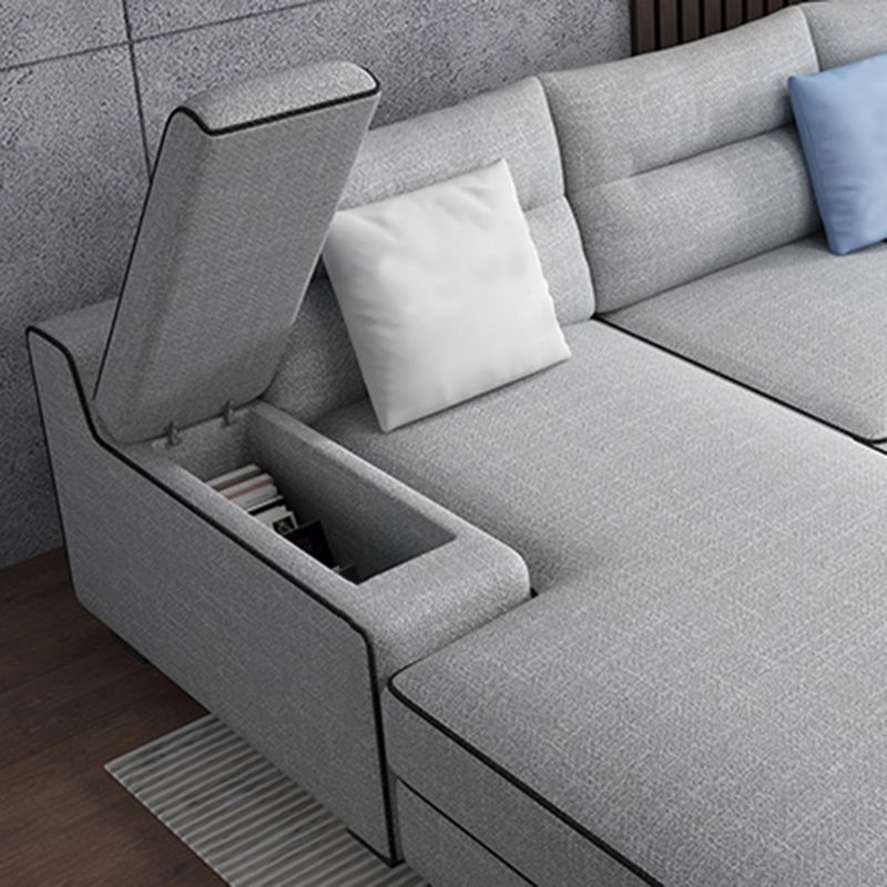 Pillow Top Arm L-Shape Pillowed Back Cushions Sectional Sofa with Chaise for Four People Clearhalo 'furn' 'furn_sectionals' 'Furniture' 'furniture_sectionals' 'kitchen' 'kitchen_sectionals' 'Living Room Furniture' 'Sectionals' 1200x1200_a5d1ca87-edda-4777-b5ba-3bce2ad72127