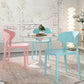 Silla de plástico moderna abierta silla de comedor interior para comedor para comedor
