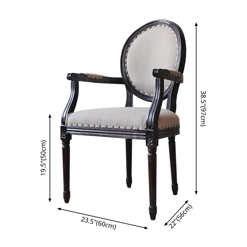 Farmhouse Fabric Dining Table Set 38"H King Louis Back Side Chair with Wooden Base for Restaurant Clearhalo ' kitchen&dining_furn' 'Dining Chairs' 'Dining Tables & Seating' 'dining_chair' 'furn' 'furn_dining_chair' 'Furniture' 'furniture_dining_chair' 'Kitchen & Dining Furniture' 'kitchen' 1200x1200_a5d2b73d-64e7-4b11-8f89-e8be3c288d8b