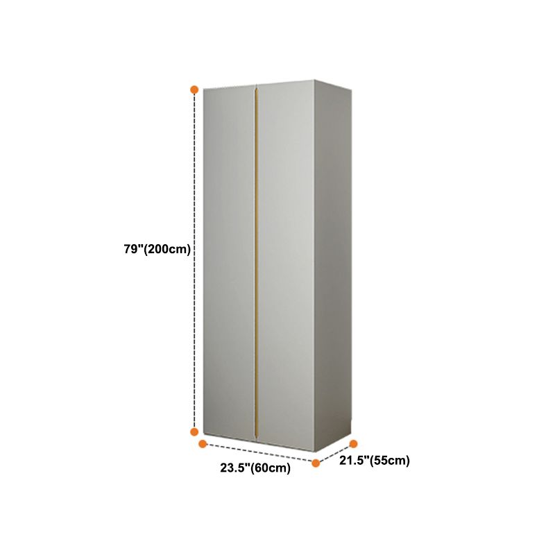 White Wooden Wardrobe Cloth Rod Included Wardrobe Closet for Home Clearhalo 'Armoires & Wardrobes' 'armoires_wardrobes' 'Bedroom Furniture' 'furn' 'furn_armoires_wardrobes' 'Furniture' 1200x1200_a5d2ff40-487f-42e8-a885-5f8491f1c99a