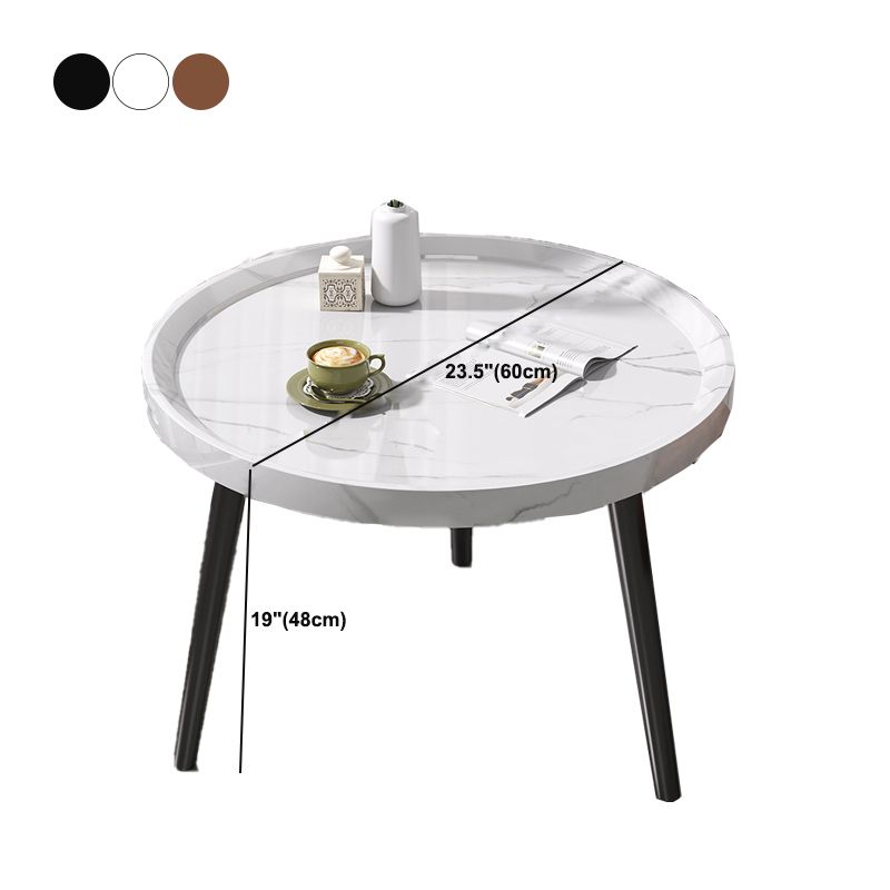 Modern 3 Legs Wooden Coffee Table Round Top Shape Cocktail Table for Living Room Clearhalo 'Coffee & Accent Tables' 'Coffee Tables' 'coffee_tables' 'furn' 'furn_coffee_tables' 'Furniture' 'Living Room Furniture' 1200x1200_a5d323fe-6391-4537-879b-5cb996170c05