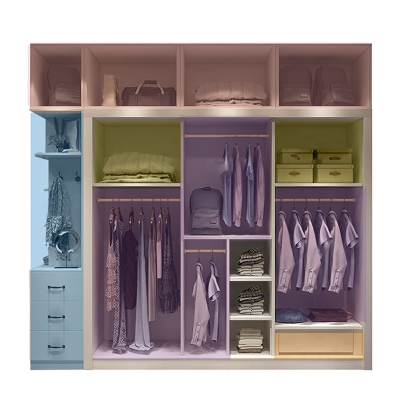 Guardaroba bianco contemporaneo armadio ingegnerizzato in legno con porta scorrevole