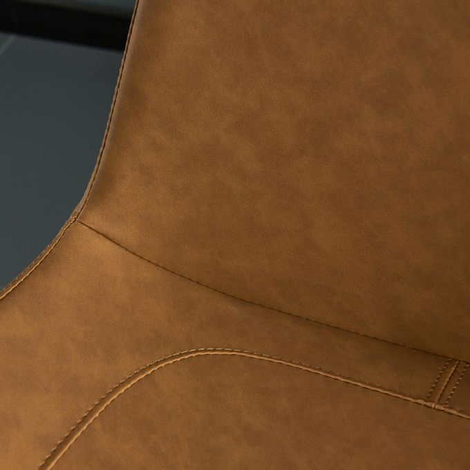 Modern Parsons Side Chair Matte Finish Leather Curved Chair for Brasserie Clearhalo ' kitchen&dining_furn' 'Dining Chairs' 'Dining Tables & Seating' 'dining_chair' 'Furniture' 'furniture_dining_chair' 'Kitchen & Dining Furniture' 'kitchen' 1200x1200_a5d60d1c-ce8b-4c3a-afbc-bdc36b2d6917