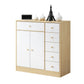 Contemporary Accent Cabinet with 6 Drawers in Wood Storage Cabinet