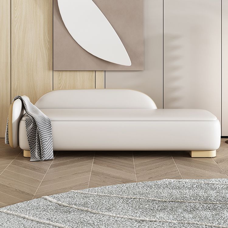 Living Room Chaise Recessed Arms Nordic Chaise Lounge with Leather Upholster Clearhalo 'Chairs & Seating' 'Chaise Lounge' 'chaise_lounge' 'furn' 'furn_chaise_lounge' 'Furniture' 'Living Room Furniture' 1200x1200_a5d7e8e5-34b7-46f4-8334-e30262e3a1ff