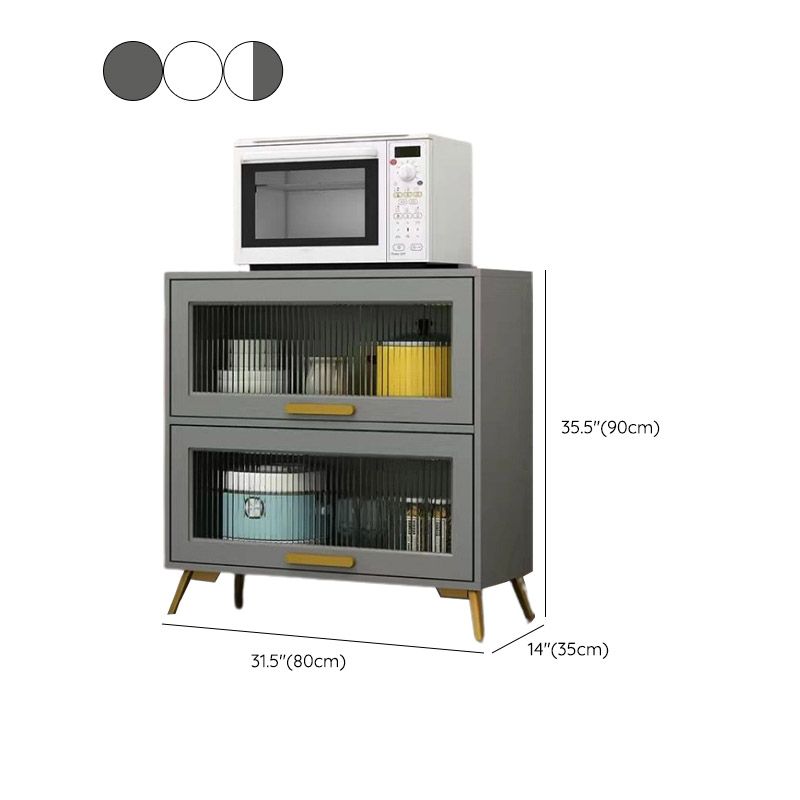 Sideboard in legno in legno ingegnerizzato in stile glam con porta di vetro