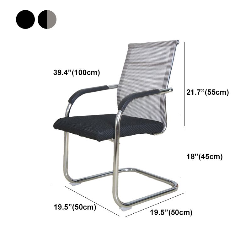 Modern Black Steel Desk Chair with Mid Back and High Back Home Office Chair Clearhalo 'furn' 'furn_office_chair' 'Furniture' 'Office Chairs' 'Office Furniture' 'office_chair' 1200x1200_a5d94cba-392b-429a-91cd-8d636d291537