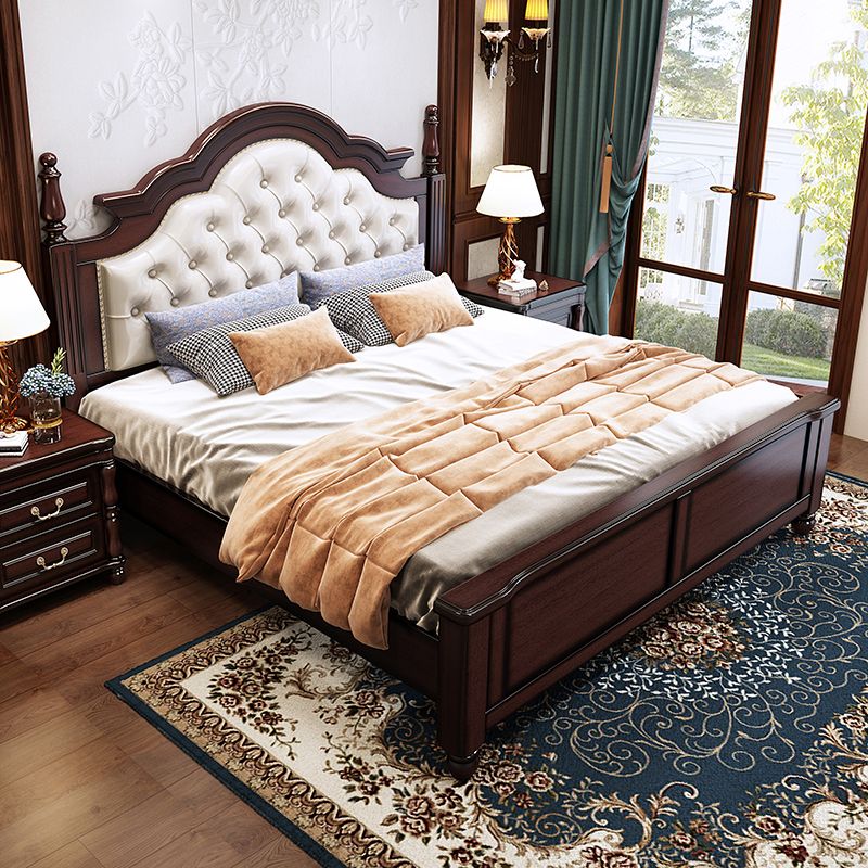 Letto da 57,08 "a letto moderno di gomma moderna di mid-secolo con testiera imbottita