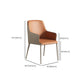 Sillas de comedor de cuero de PU contemporáneos silla de brazo interior con tapizado