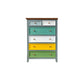 Vertical Nautical Storage Chest Bedroom Solid Wood Chest with Drawers