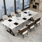 Glam Style Stone Office Desk Rectangular Writing Desk for Office
