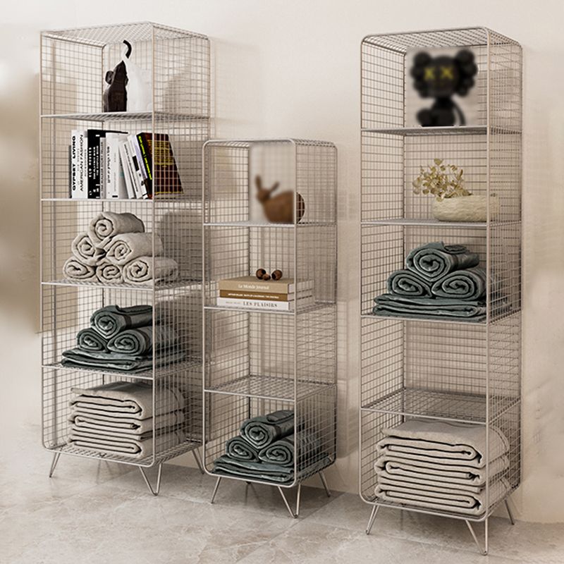 Modern Style Bookcase Vertical Metal Closed Back Bookshelf for Home Clearhalo 'Bookcases' 'furn' 'furn_bookcases' 'Furniture' 'furniture_bookcases' 'Office Furniture' 1200x1200_a5decfac-f5ee-4cd6-9312-73cb4e8d2ab9