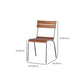 Contemporary Beech Solid Wood Armless Bar Stool with Footrest