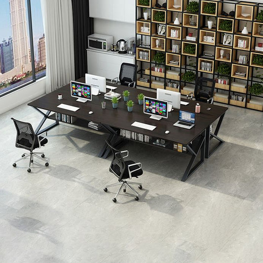 Metal and Wooden Writing Desk Industrial Rectangular Office Desk for Home Clearhalo 'furn' 'furn_office_desk' 'Furniture' 'Office Desks' 'Office Furniture' 'office_desk' 1200x1200_a5e05214-4f90-4aa7-a9f3-f044475dd00d