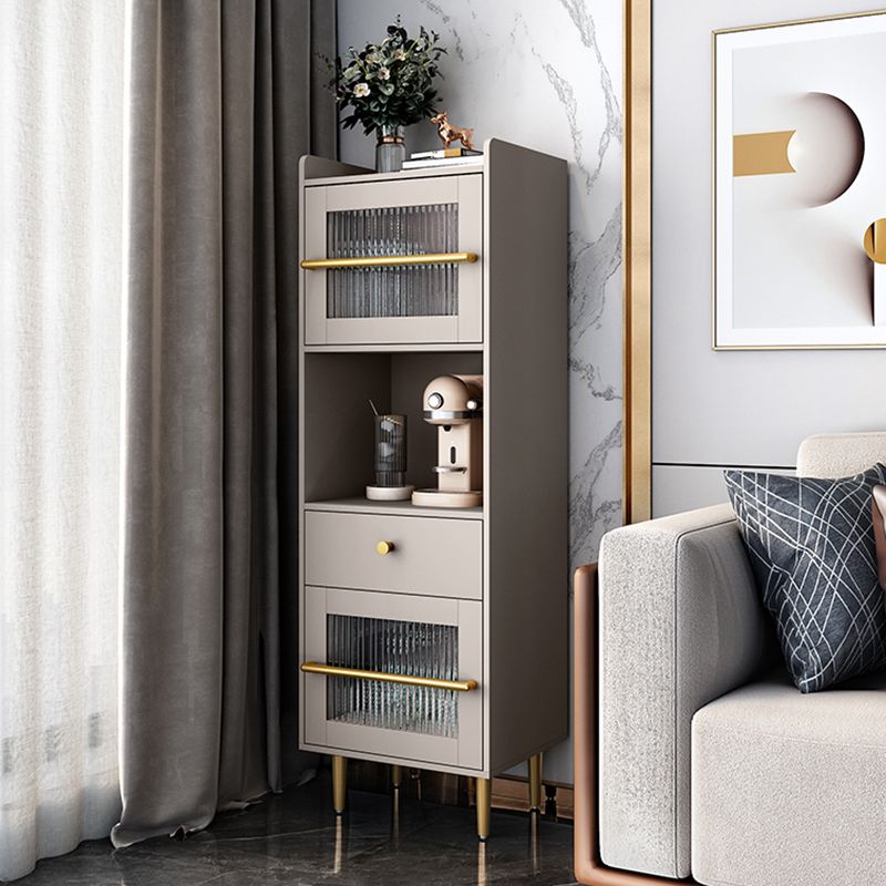 Holzbuffetttisch Glamstil 60,3-Zoll-Seitenbrett mit Schränken und Schublade