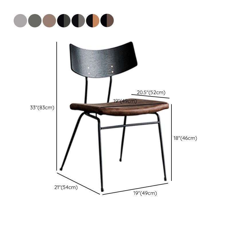 Metal Industrial Style Side Chair Open Back Armless Chair for Patio Use Clearhalo 'Dining Chairs' 'Dining Tables & Seating' 'dining_chair' 'furn' 'furn_dining_chair' 'Furniture' 'Kitchen & Dining Furniture' 1200x1200_a5e0e2ab-dc54-44e6-9285-663c5f168938