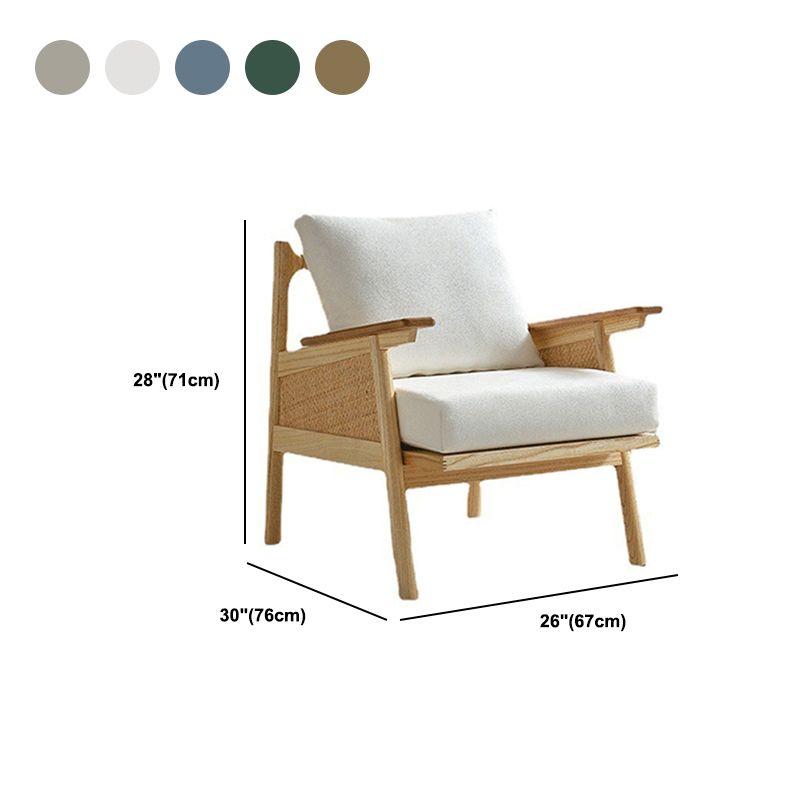 Sedia a braccio di velluto largo 29,92 "braccia in legno massiccio incluso la sedia per la camera da letto