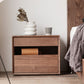 Moderne massive Holz Nacht Tabelle 2 Schubladen Aufbewahrungsbett Nachttisch