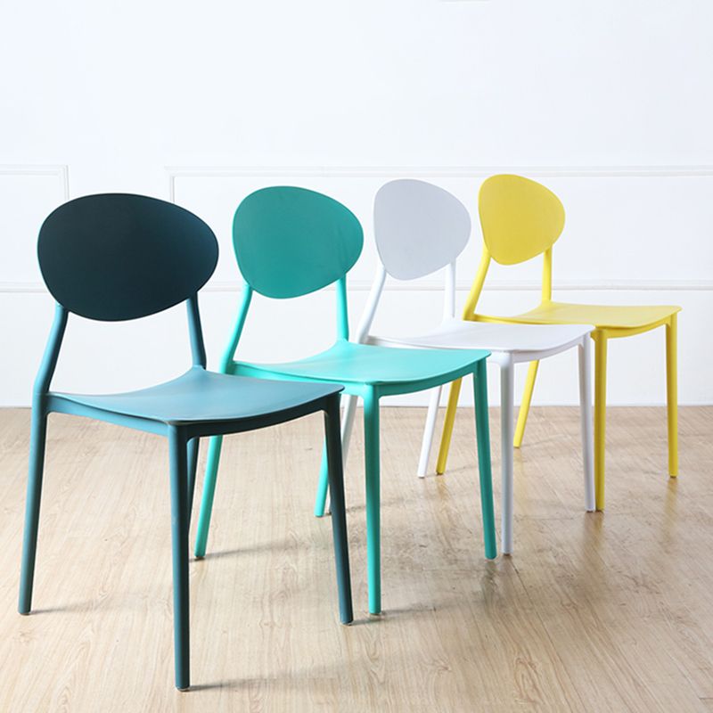 Stackable Open Back Dining Chairs Scandinavian Plastic Armless Side Chair Clearhalo 'Dining Chairs' 'Dining Tables & Seating' 'dining_chair' 'furn' 'furn_dining_chair' 'Furniture' 'Kitchen & Dining Furniture' 1200x1200_a5e32545-9da1-4c0c-b8e4-286fedd27d9a