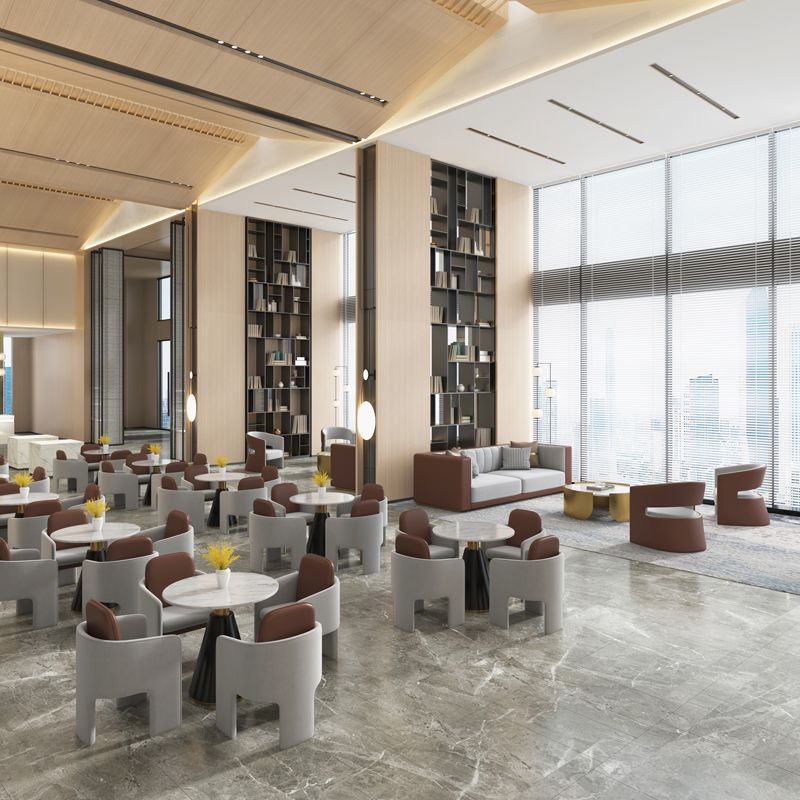 Moderne stijl armstoel faux lederen Parsons stoelen voor eetkamer