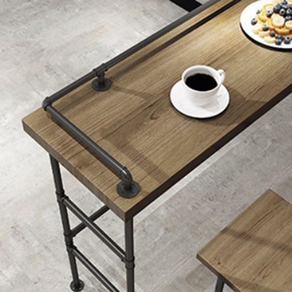 Moderne 1/3/4-delige bartafelset, rechthoekige grenenhouten aanrechttafel met hoge krukken