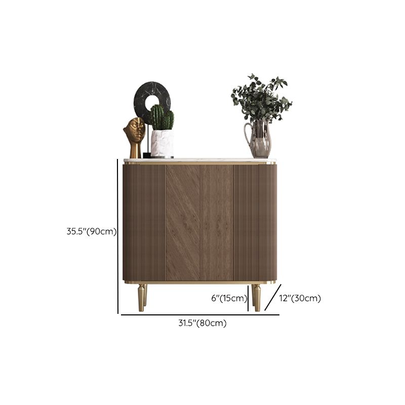 Glam Side Board Marble Sideboard Cabinet with Doors for Kitchen Clearhalo 'buffet_sideboard' 'Buffets & Sideboards' 'furn' 'furn_buffet_sideboard' 'Furniture' 'Kitchen & Dining Furniture' 1200x1200_a5e8d79a-8ce7-43fe-adc8-bc1b9f8550cc