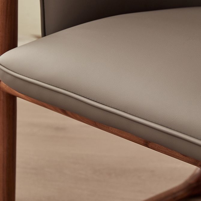 Modern Style Dining Chair Leather Wooden Base Arm Chair for Home Use Clearhalo 'Dining Chairs' 'Dining Tables & Seating' 'dining_chair' 'furn' 'furn_dining_chair' 'Furniture' 'Kitchen & Dining Furniture' 1200x1200_a5e8e3d3-6266-4eab-a08f-1391a33ccc2e