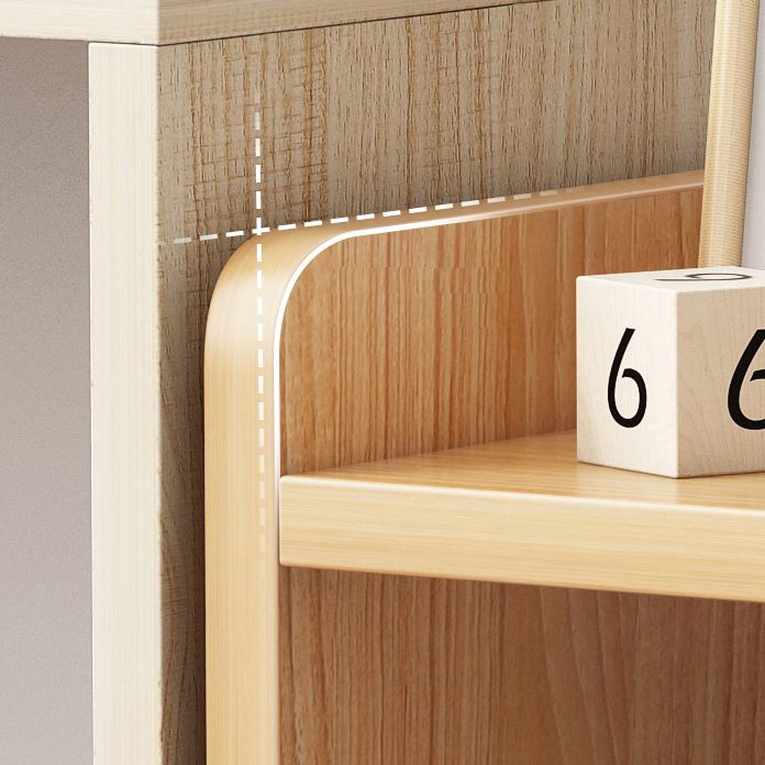 9.44" Wide Home Standard Bookshelf Modern Wood Movable Shelf