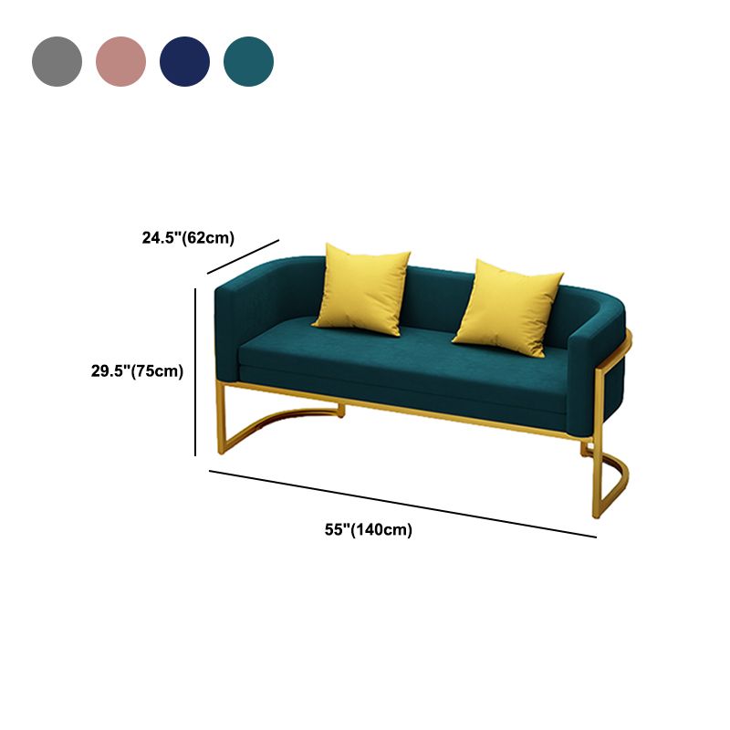 Tuxedo Arm Sofa 24.40" W x 29.52" H Velvet Sofa Standard Sofa Clearhalo 'furn' 'furn_sofas' 'Furniture' 'Living Room Furniture' 'Sofa' 'sofas' 1200x1200_a5ec3f65-0bb5-40e8-965e-9f8df9337fb9