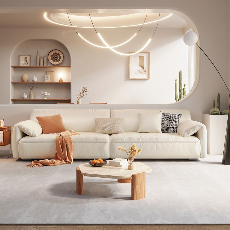 Sofá de terciopelo con cojines de almohada y brazo superior de almohada para sala de estar